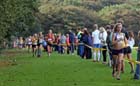 Jessica Parsons (Vale Royal) leads the under-17 womens Northern Cross Country Relays, Graves Park, Sheffield.